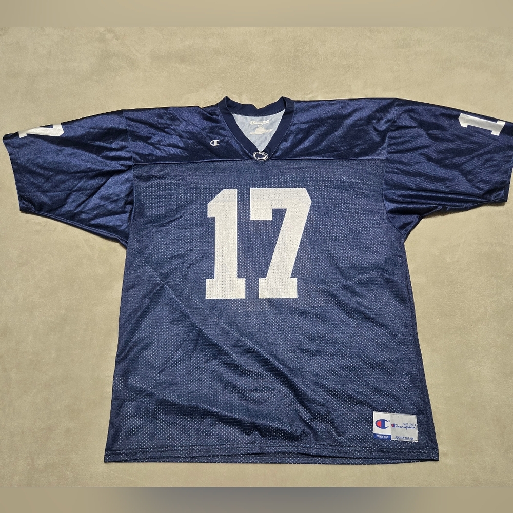 Champion Men's Penn State Nittany Lions Dark Blue Home Jersey #17 Made In USA